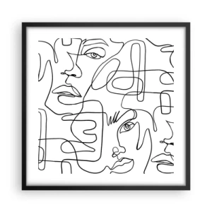 Plagát v čiernom ráme - V spletených emóciách - 50x50 cm