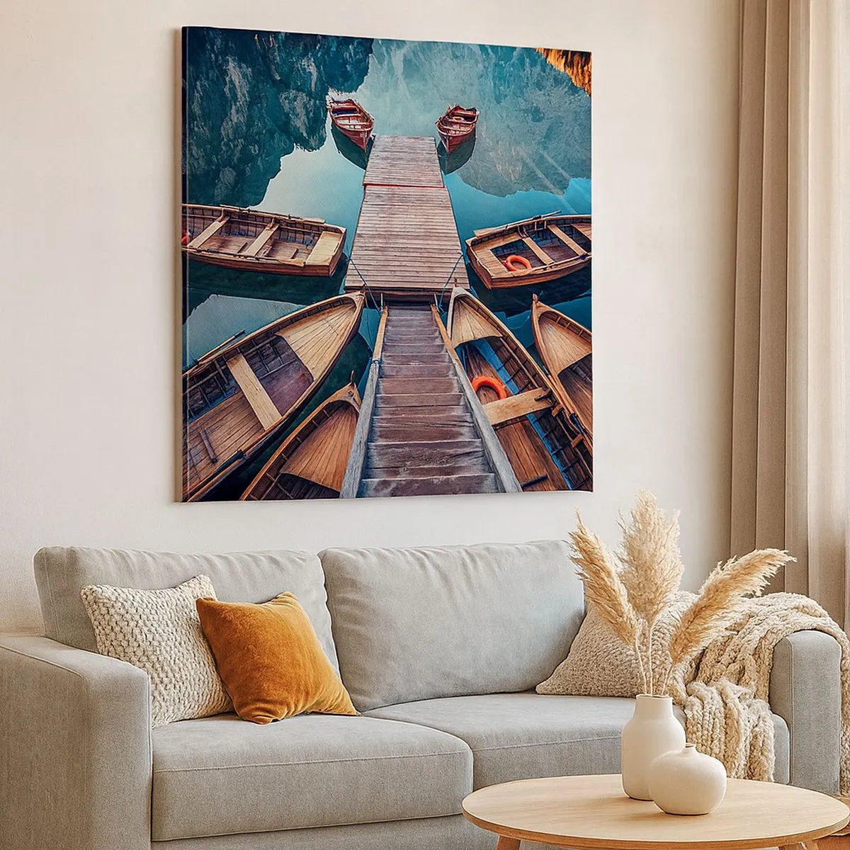 Obraz na plátne - Čakám v prístave - 30x30 cm