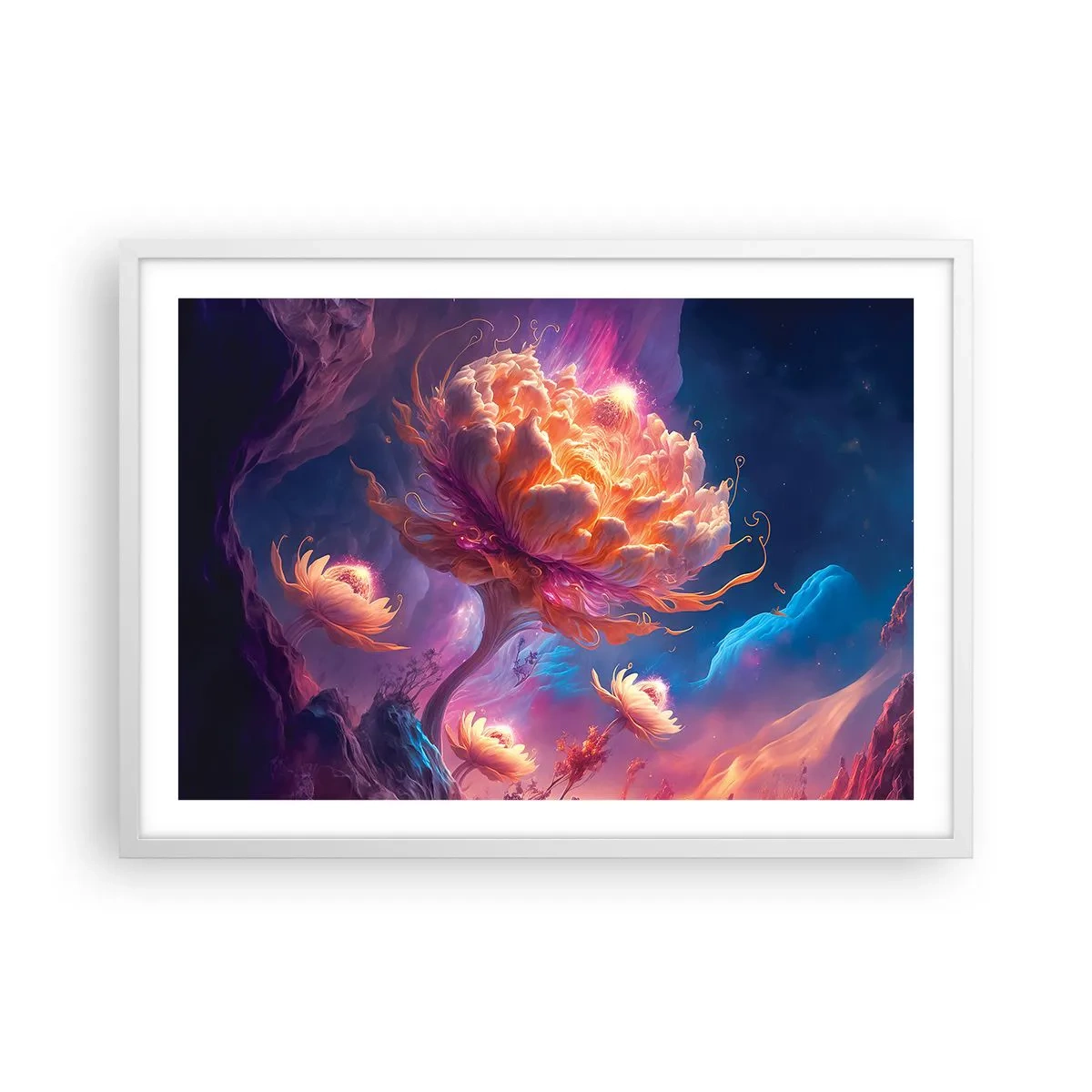 Plagát v bielom ráme - Iný svet - 70x50 cm