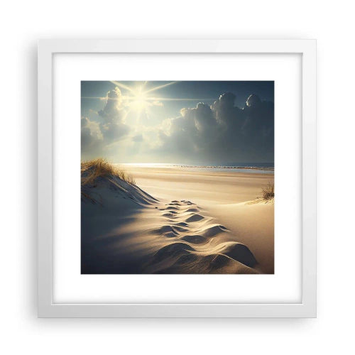 Plagát v bielom ráme - Upokojujúca krajina - 30x30 cm
