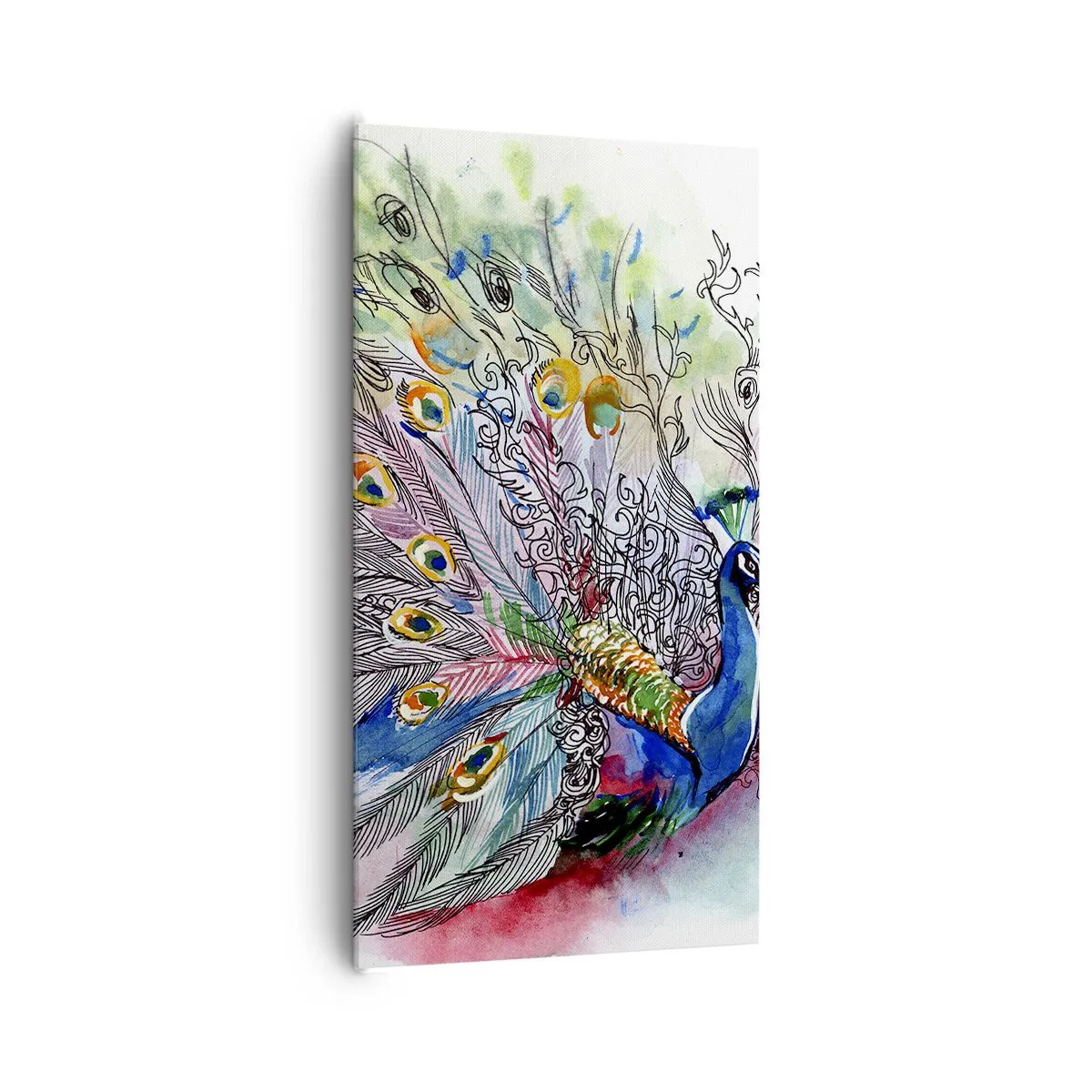 Obraz na plátne - S pýchou proti šedi  - 65x120 cm