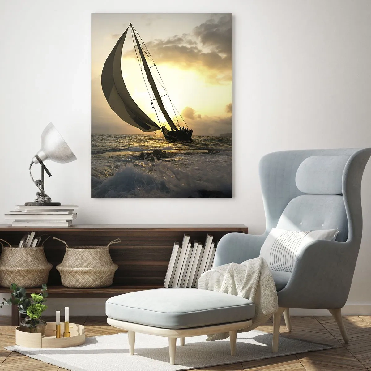 Obraz na skle - S vetrom a proti vetru - 50x70 cm