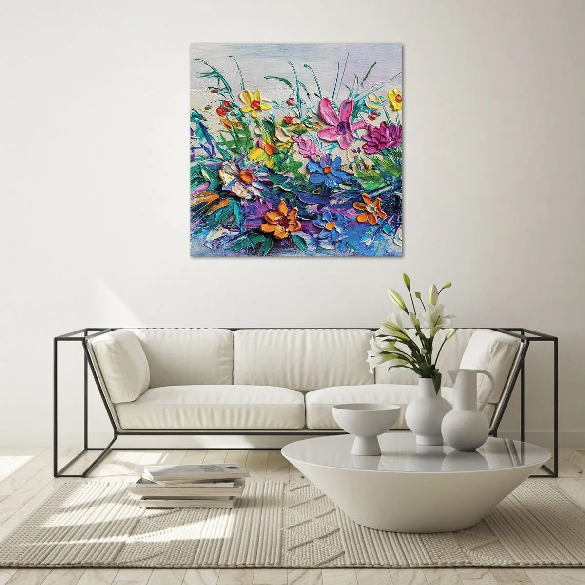 Obraz na skle - Vôbec nie zátišie - 70x70 cm