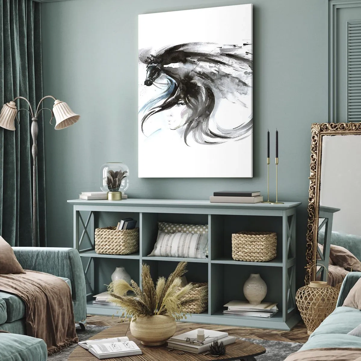 Obraz na plátne - Cval Čierneho kniežaťa - 55x100 cm