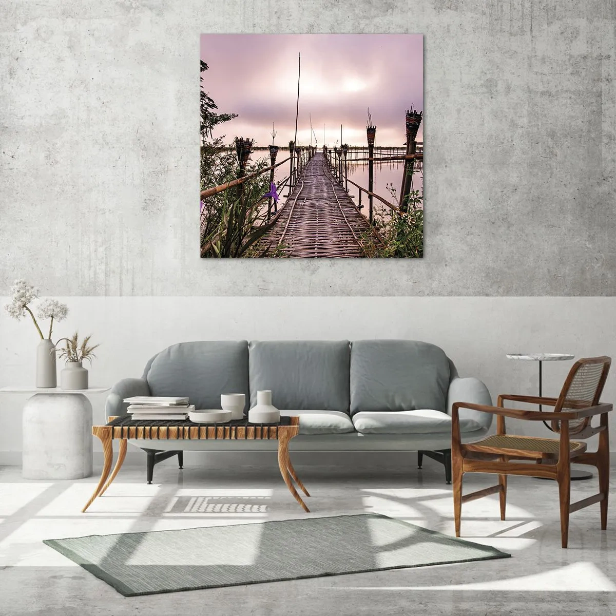 Obraz na skle - Pokoj a pohoda Ázie - 60x60 cm