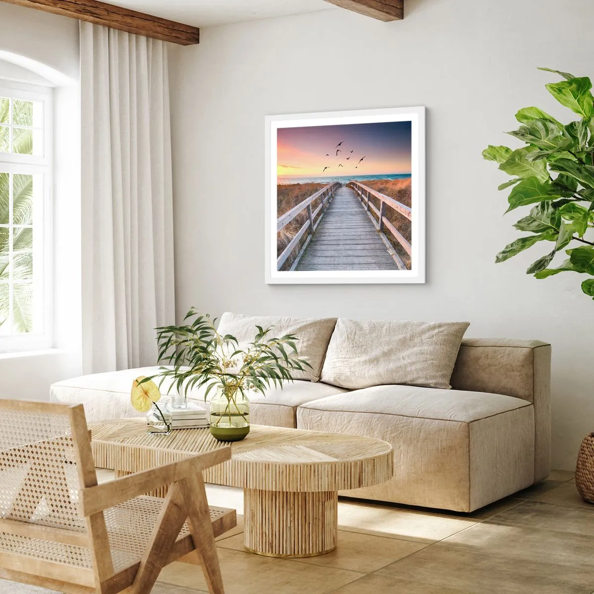 Plagát v bielom ráme - Priestor pre vzostupy - 30x30 cm