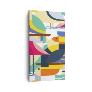 Obraz na plátne - Vtáčia párty - 45x80 cm