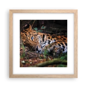 Plagát v ráme zo svetlého duba - Ver mi - 30x30 cm