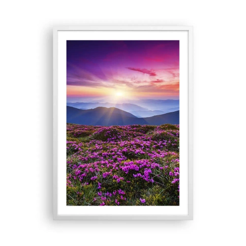 Plagát v bielom ráme - Zavoňali svieže púčiky byliniek z obilných polí - 50x70 cm