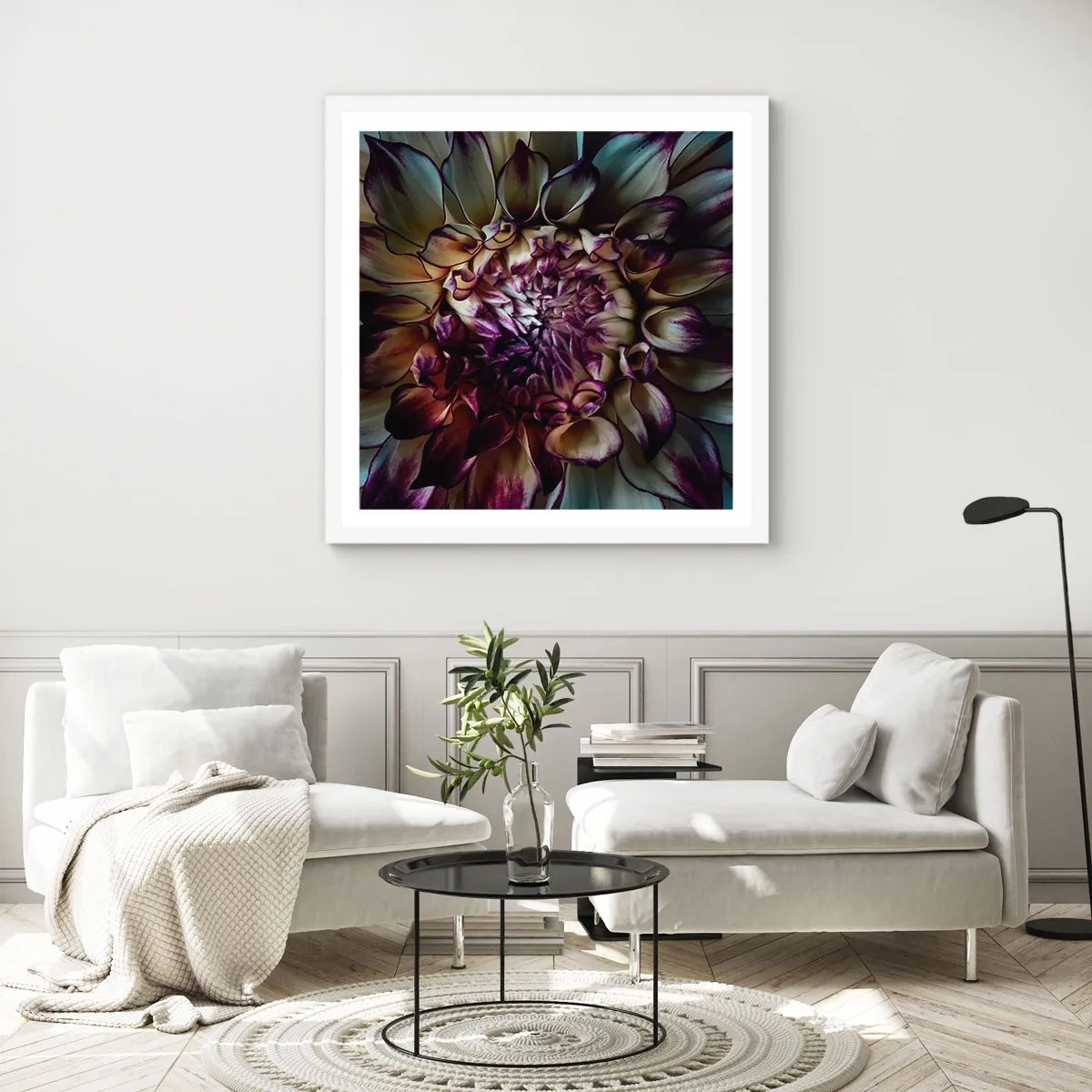 Plagát v bielom ráme - Rozkvet mladosti - 40x40 cm