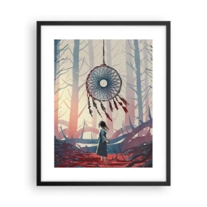 Plagát v čiernom ráme - Tajný rituál šťastia - 40x50 cm