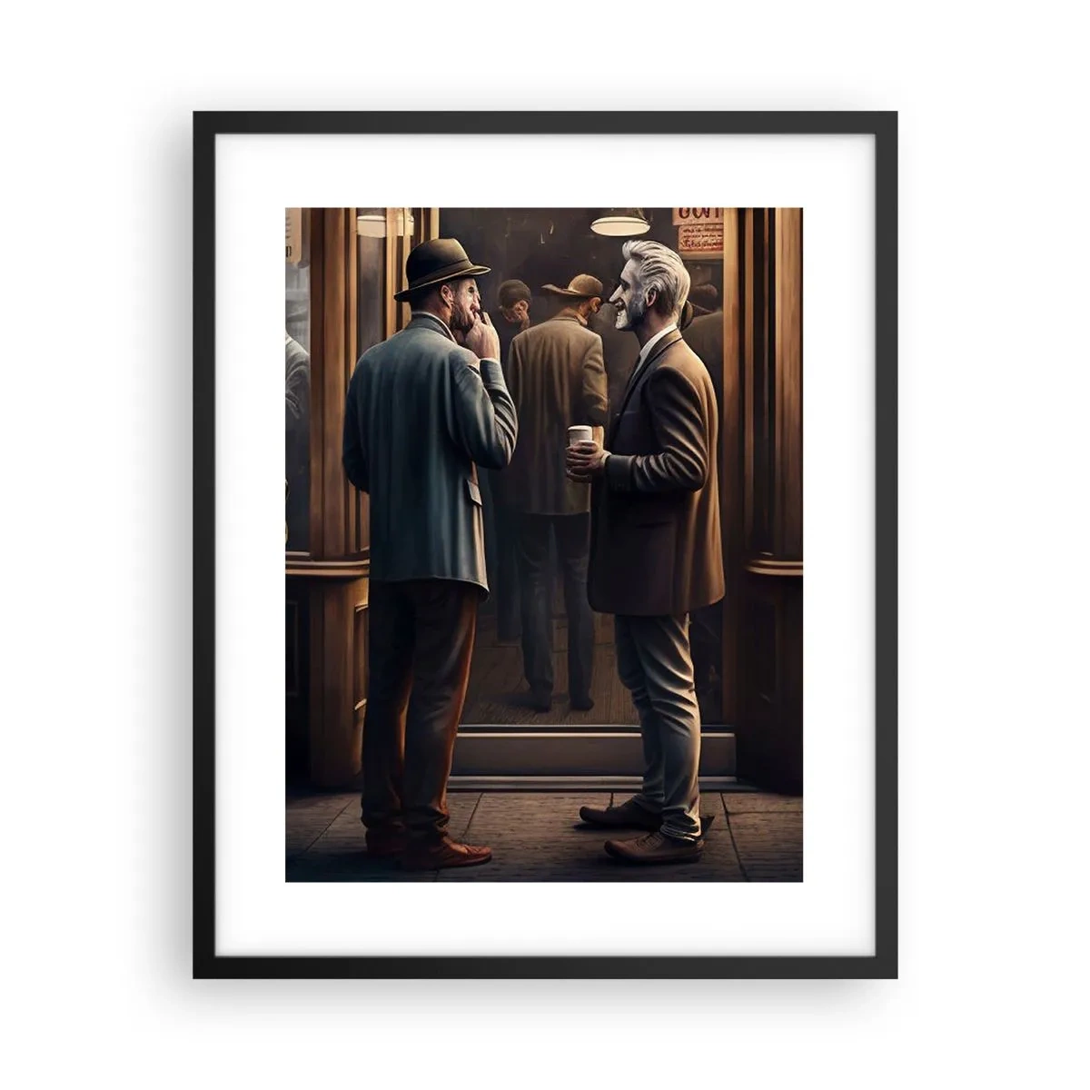 Plagát v čiernom ráme - Dobrá chvíľa dňa - 40x50 cm