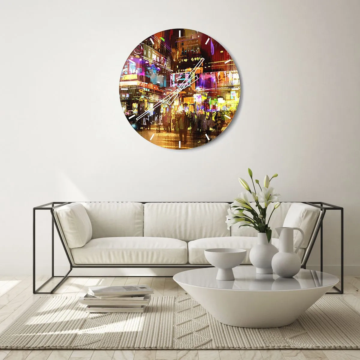 Nástenné hodiny - V mori svetla - 30x30 cm