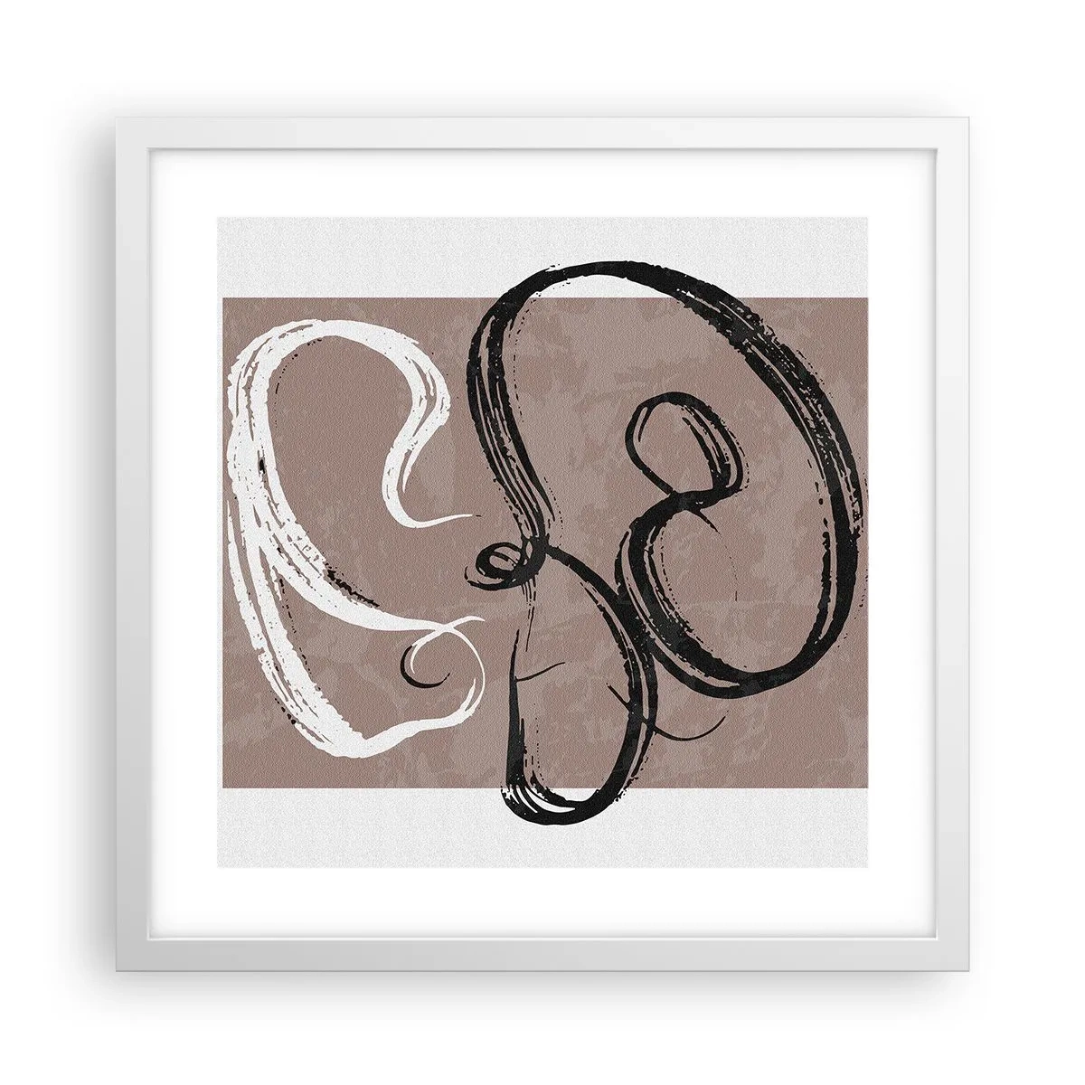 Plagát v bielom ráme - Kompozícia – hľadanie úplnosti - 40x40 cm