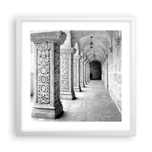 Plagát v bielom ráme - Kam…? - 40x40 cm