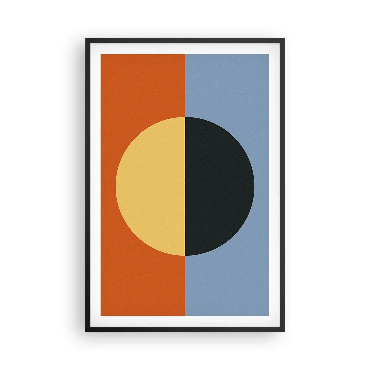 Plagát v čiernom ráme - Kompozícia tepla a chladu - 61x91 cm