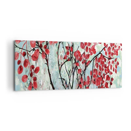 Obraz na plátne - Strom v šarlátovej - 100x40 cm
