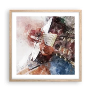 Plagát v ráme zo svetlého duba - Čo si o tom myslíš? - 50x50 cm