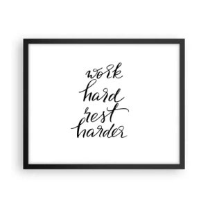 Plagát v čiernom ráme - Životná rovnováha - 50x40 cm