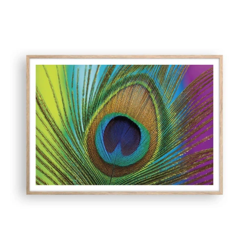 Plagát v ráme zo svetlého duba - Tvárou v tvár - 100x70 cm