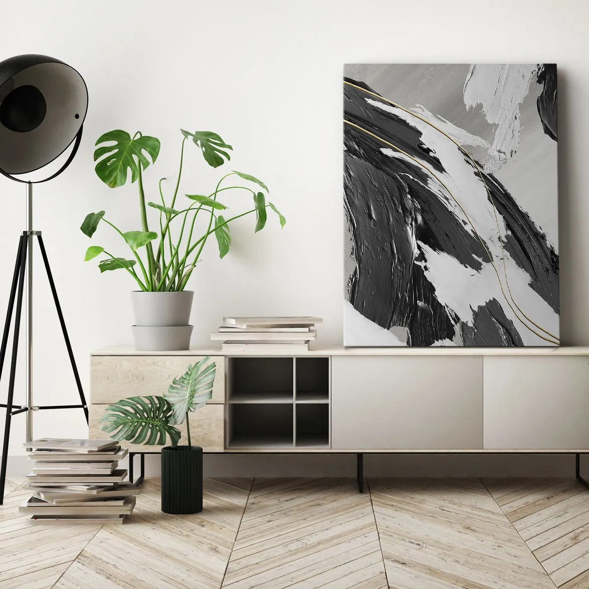 Obraz na plátne - Veľkorysá abstrakcia - 50x70 cm