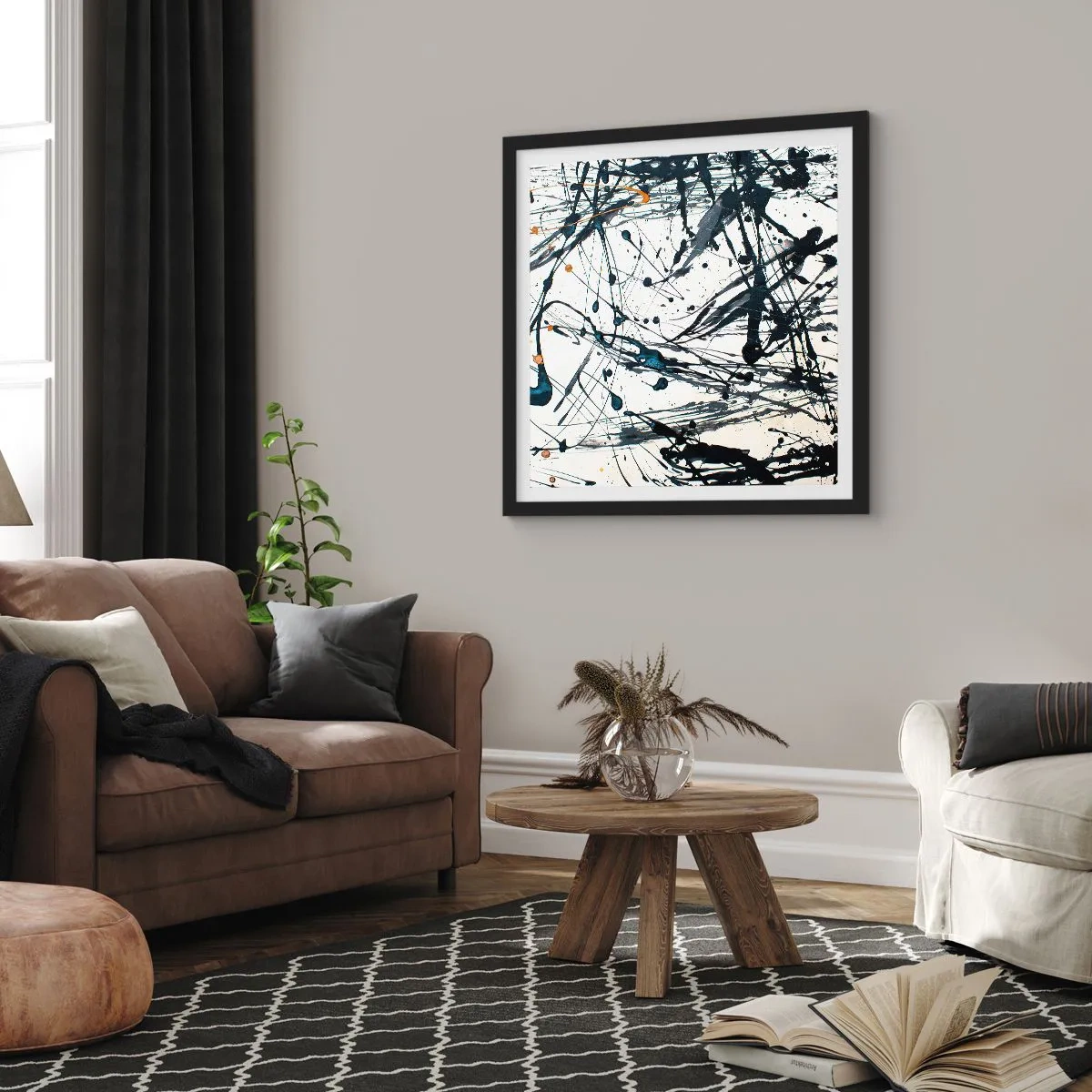 Plagát v čiernom ráme - So zmyslom alebo bez zmyslu? - 60x60 cm