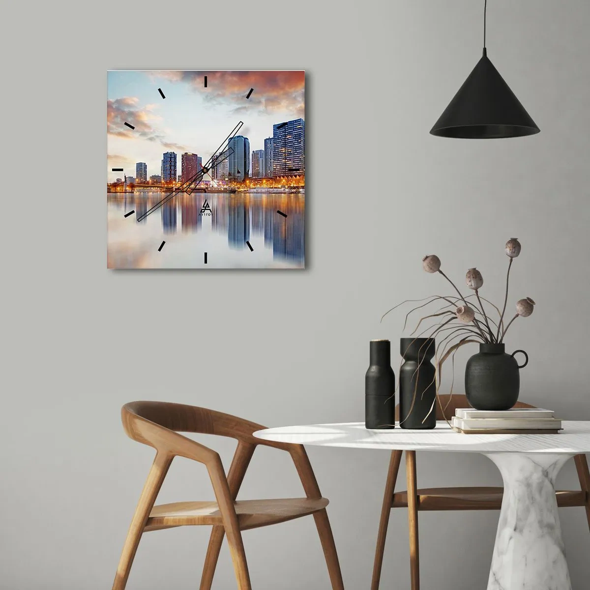 Nástenné hodiny - Monumentálny pokoj Paríža - 30x30 cm