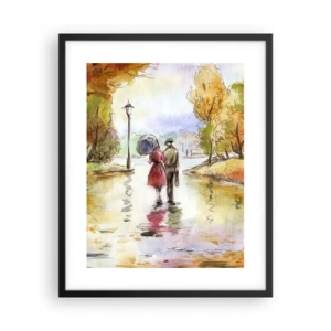 Plagát v čiernom ráme - Romantická jeseň v parku
 - 40x50 cm