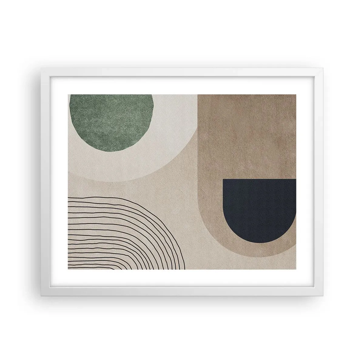 Plagát v bielom ráme - Nežnosť oválu - 50x40 cm