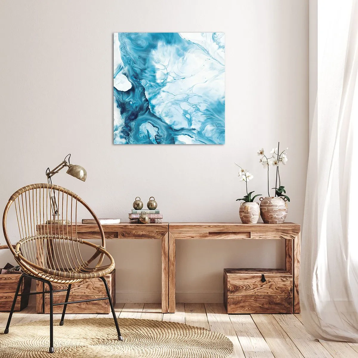 Obraz na plátne - Modrý koncert - 40x40 cm