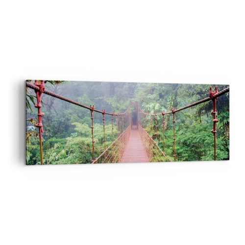 Obraz na plátne - Zavesený nad korunami - 140x50 cm
