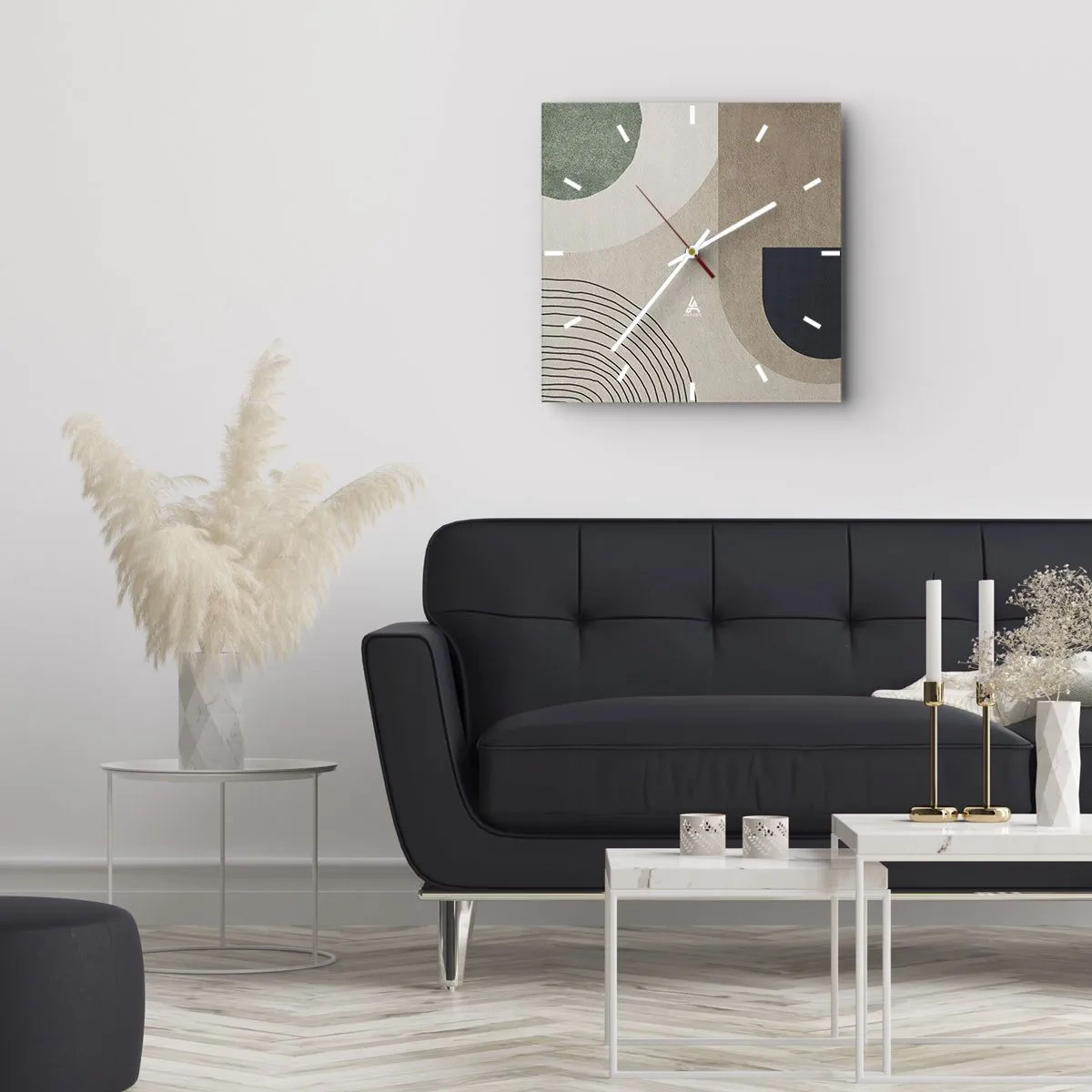 Nástenné hodiny - Nežnosť oválu - 40x40 cm