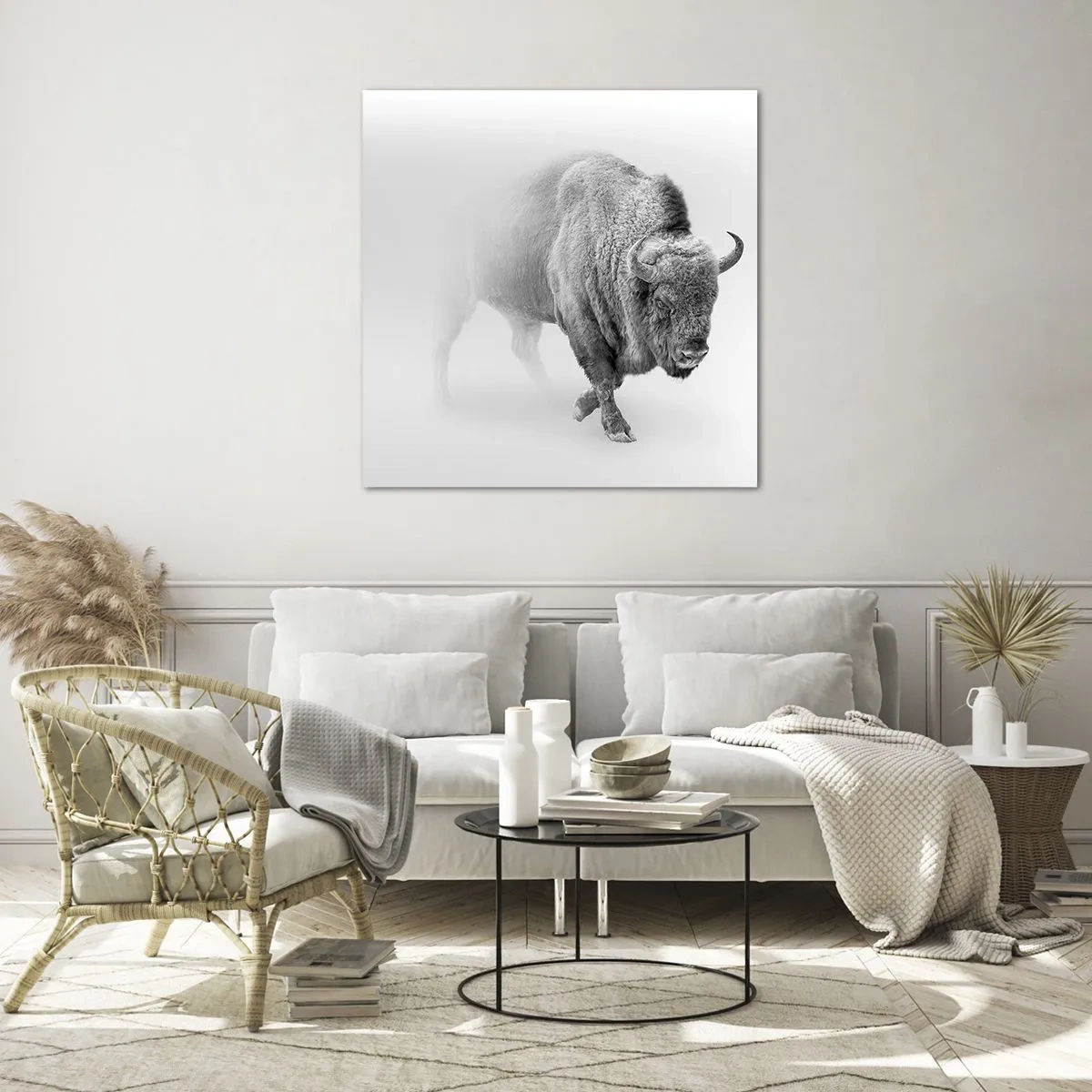 Obraz na skle - Kráľ prérie - 40x40 cm