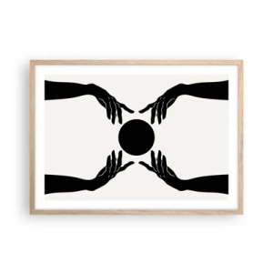 Plagát v ráme zo svetlého duba - Tajné znamenie - 70x50 cm