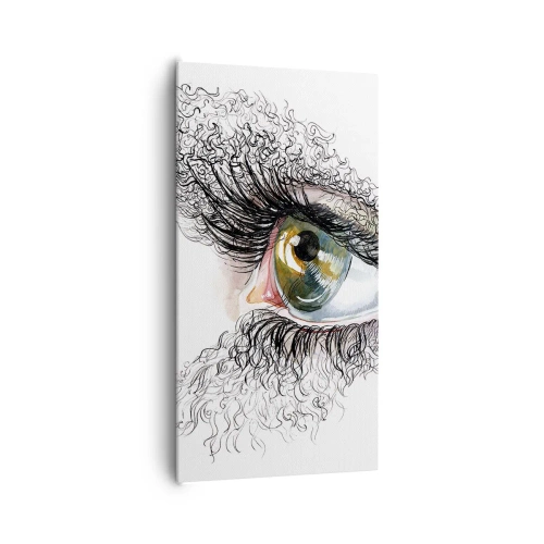 Obraz na plátne - Pozri sa priamo do duše - 65x120 cm