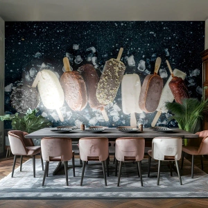 Fototapeta Premium Sand - Chuť horúceho leta - Zmrzlina, Gastronómia, Jedlo - 100x70 cm