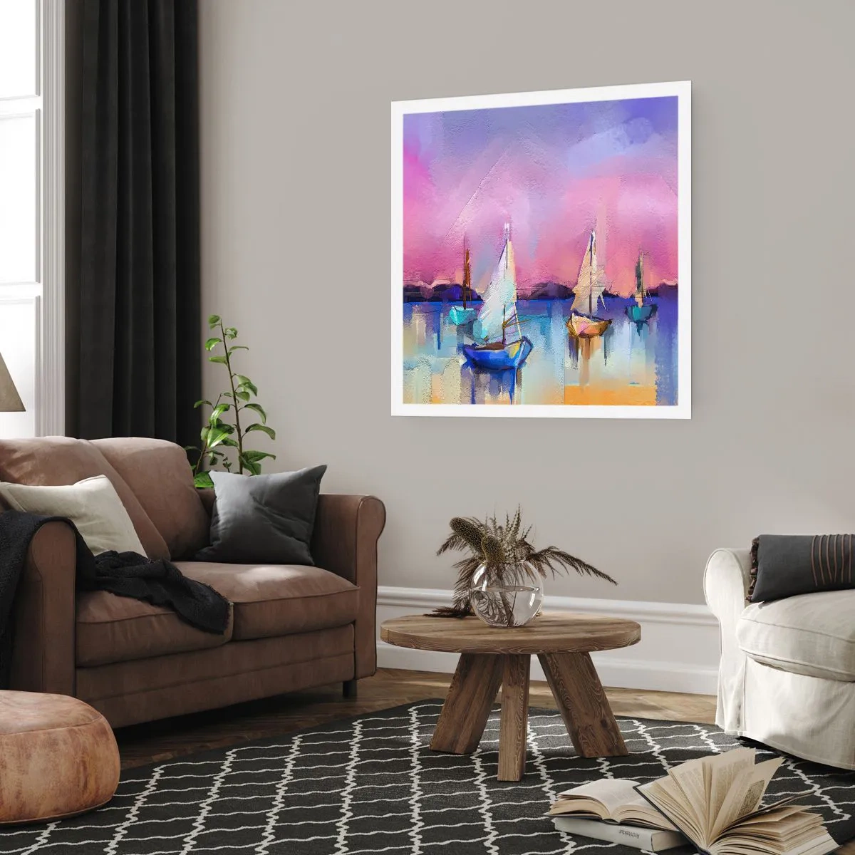 Plagát - Smer: široká voda - 60x60 cm