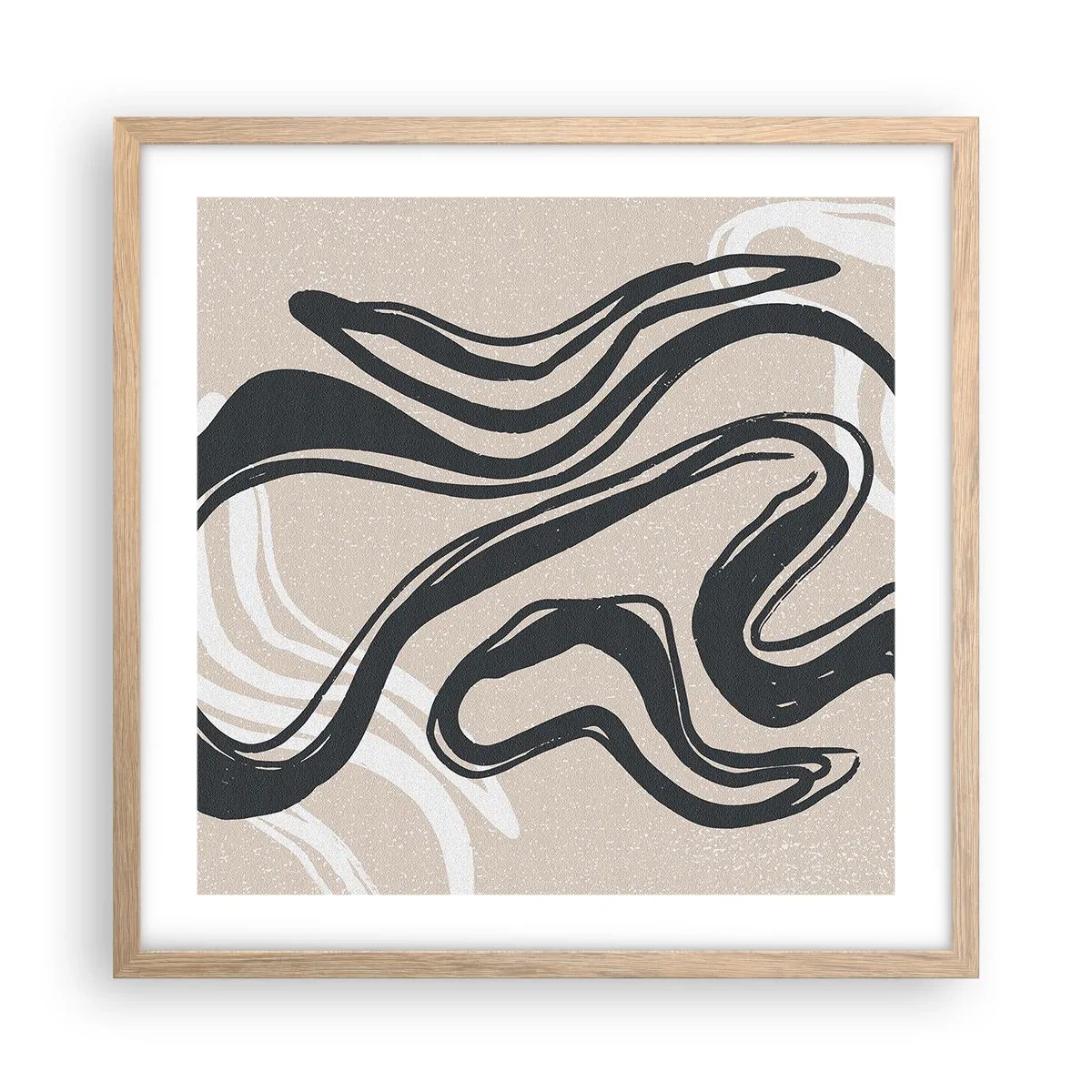 Plagát v ráme zo svetlého duba - Znásobená expresia - 50x50 cm