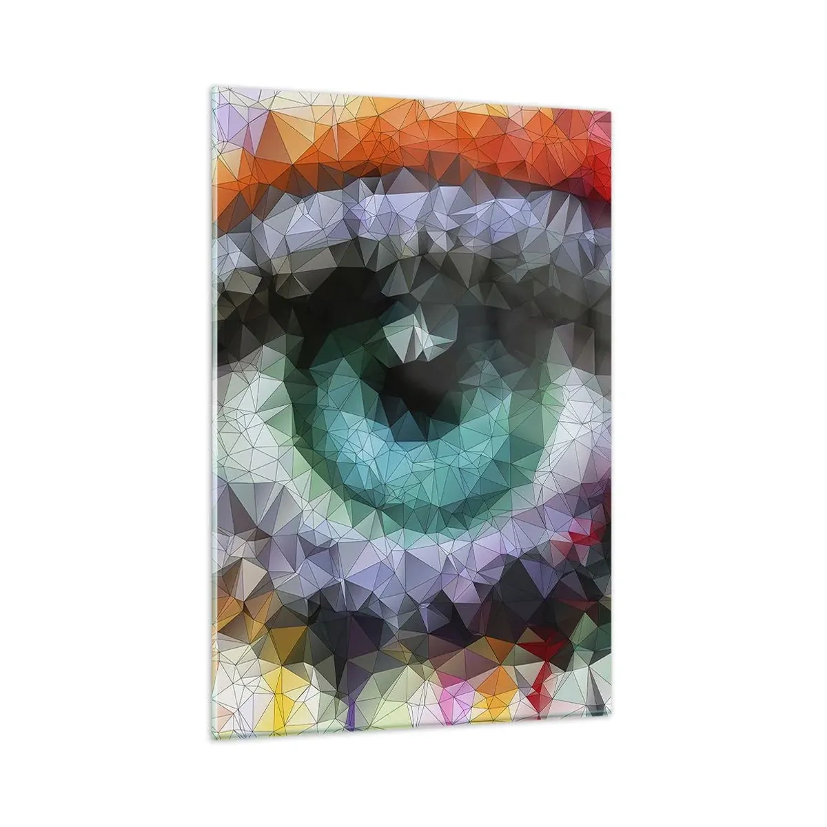 Obraz na skle - Kryštalický lesk očí - 80x120 cm