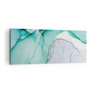 Obraz na plátne - Štúdia v tyrkysovej - 100x40 cm