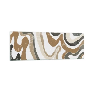 Obraz na skle - Meandre zemitých farieb - 90x30 cm