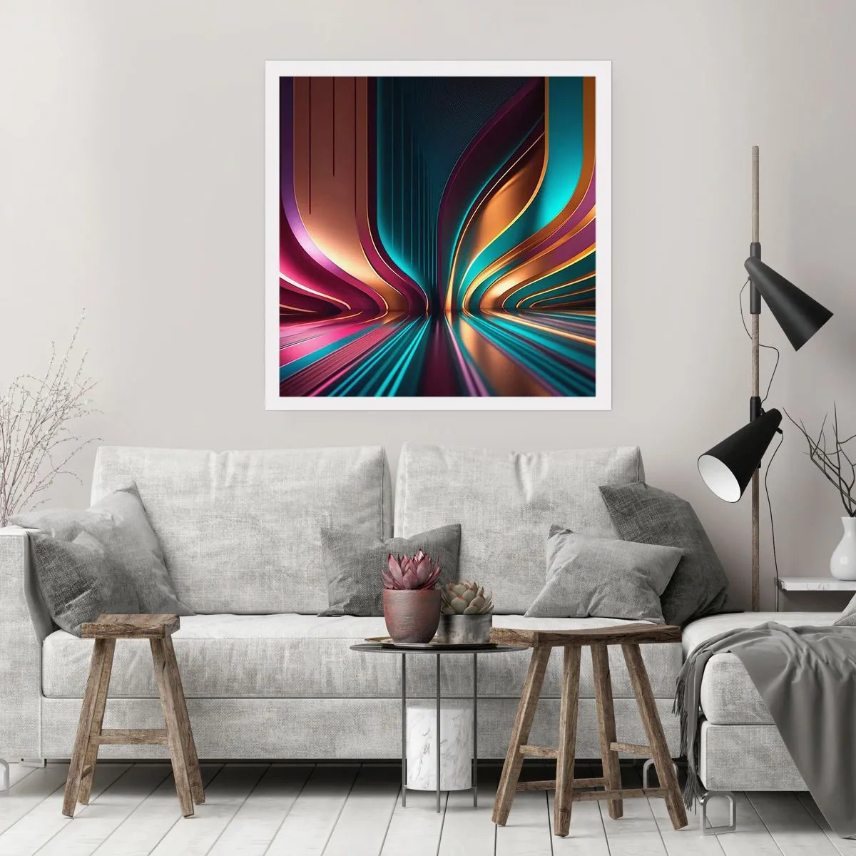 Plagát - Architektúra svetla - 50x50 cm
