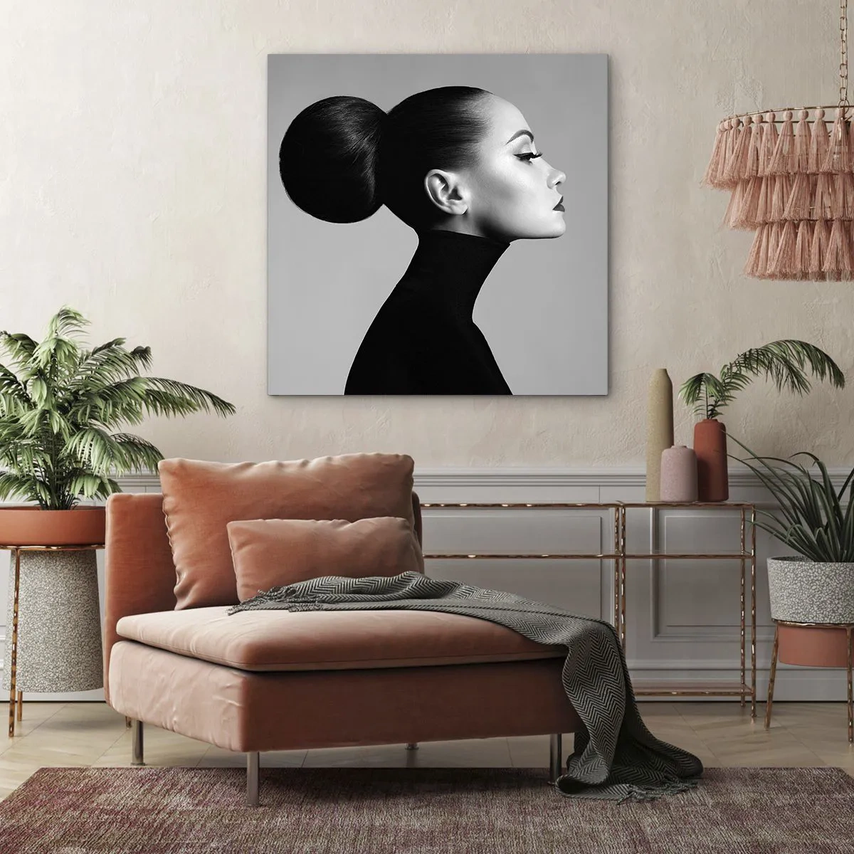 Obraz na plátne - Moderná Nefertiti - 70x70 cm