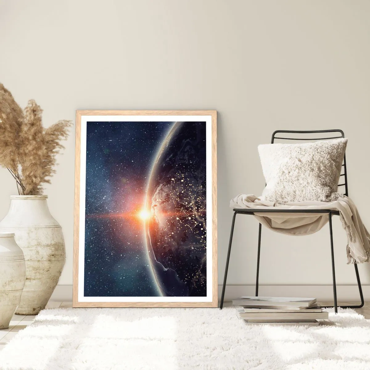 Plagát v ráme zo svetlého duba - V novej perspektíve - 50x70 cm