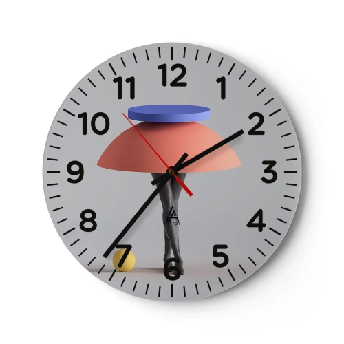 Nástenné hodiny - Surrealistická kompozícia - 40x40 cm