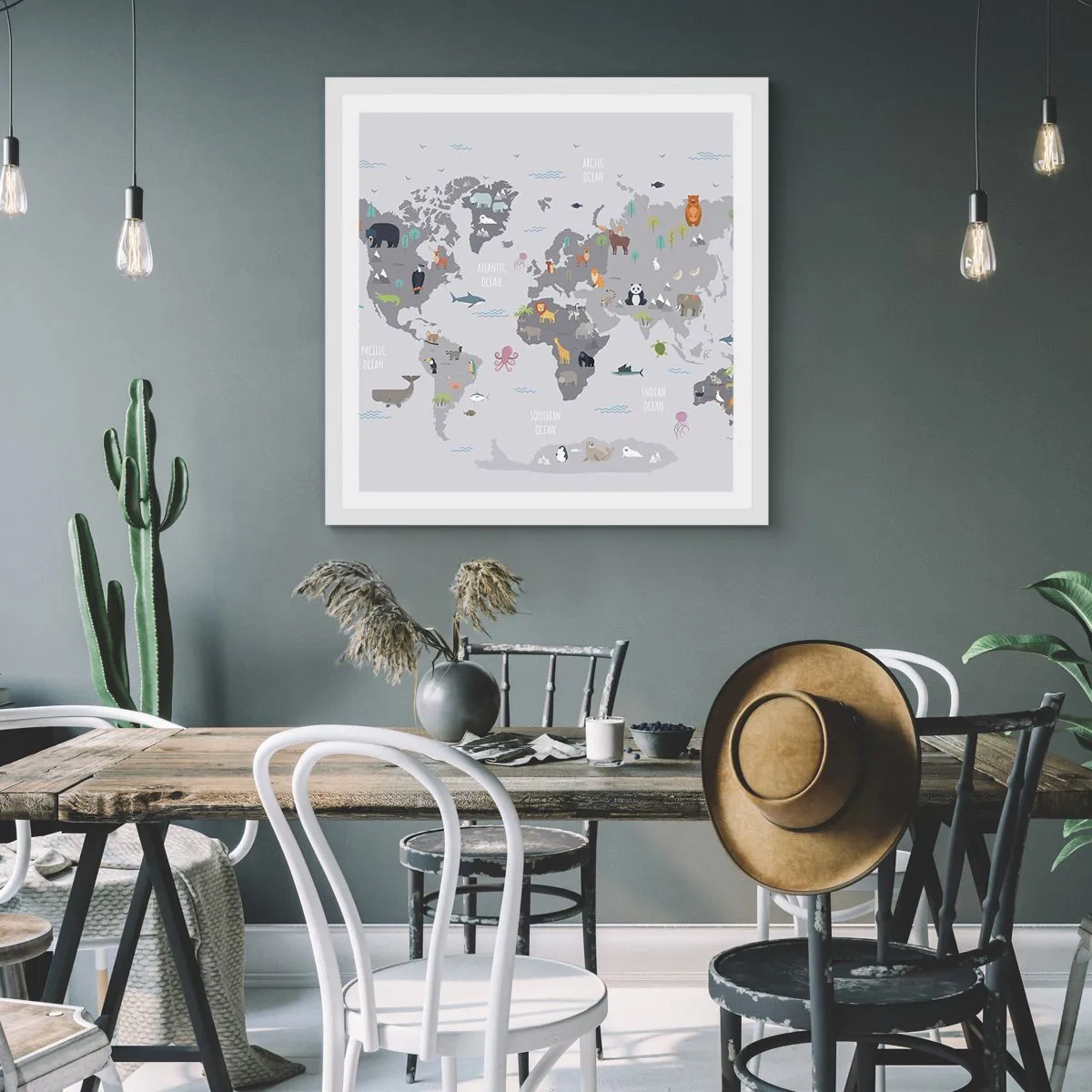 Plagát v bielom ráme - Povedz mi, odkiaľ si... - 50x50 cm