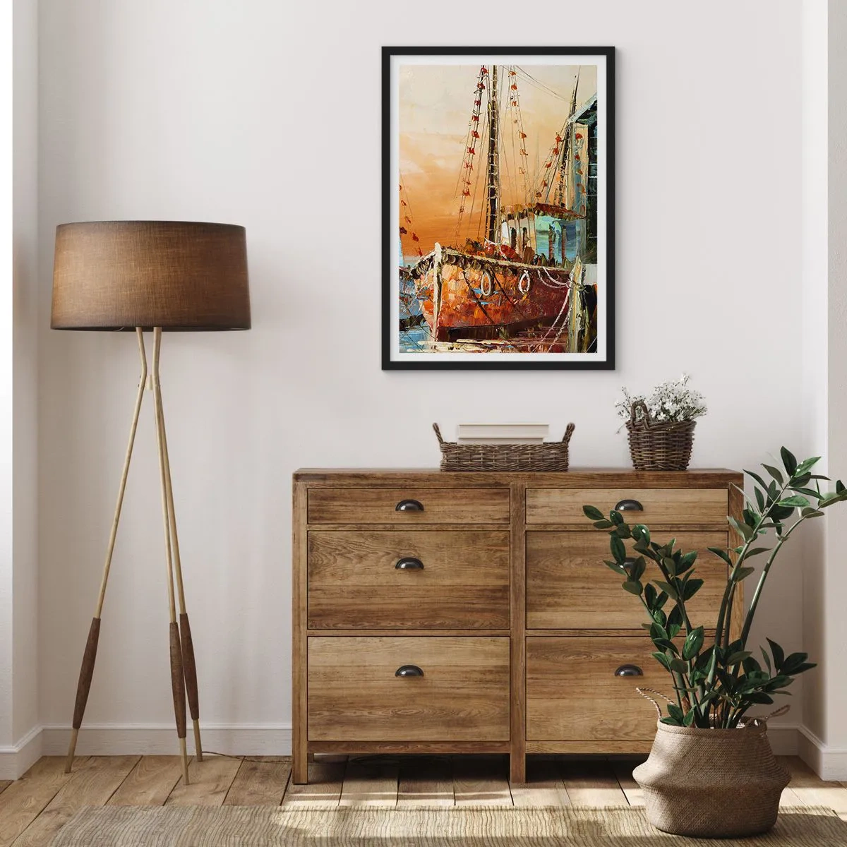 Plagát v čiernom ráme - Pokojný návrat - 61x91 cm