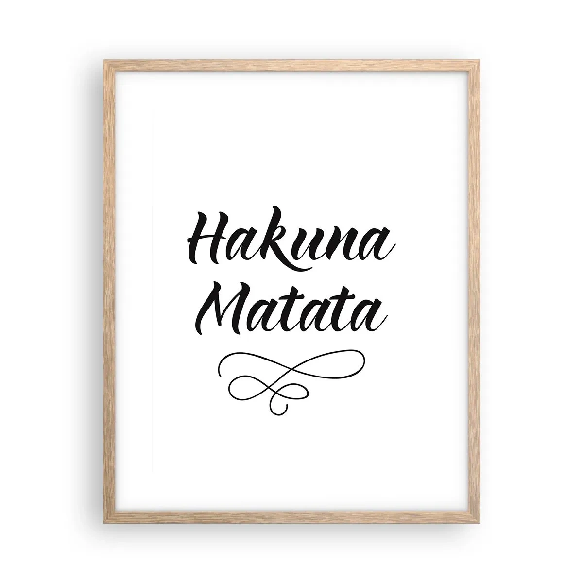 Plagát v ráme zo svetlého duba - Najlepšia rada - 40x50 cm