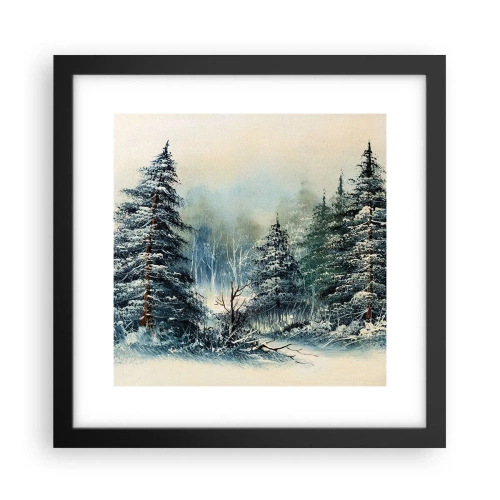 Plagát v čiernom ráme - Pripravenie na Vianoce - 30x30 cm