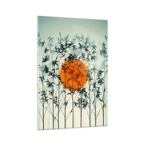 Obraz na skle - Japonské slnko - 70x100 cm